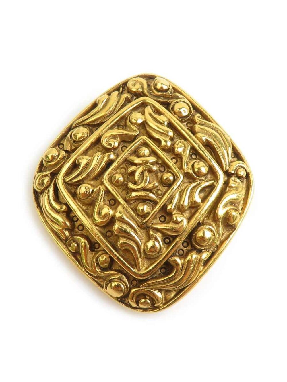 Auth Chanel Cc Logo Brooch Gold Metal - #372681C33B